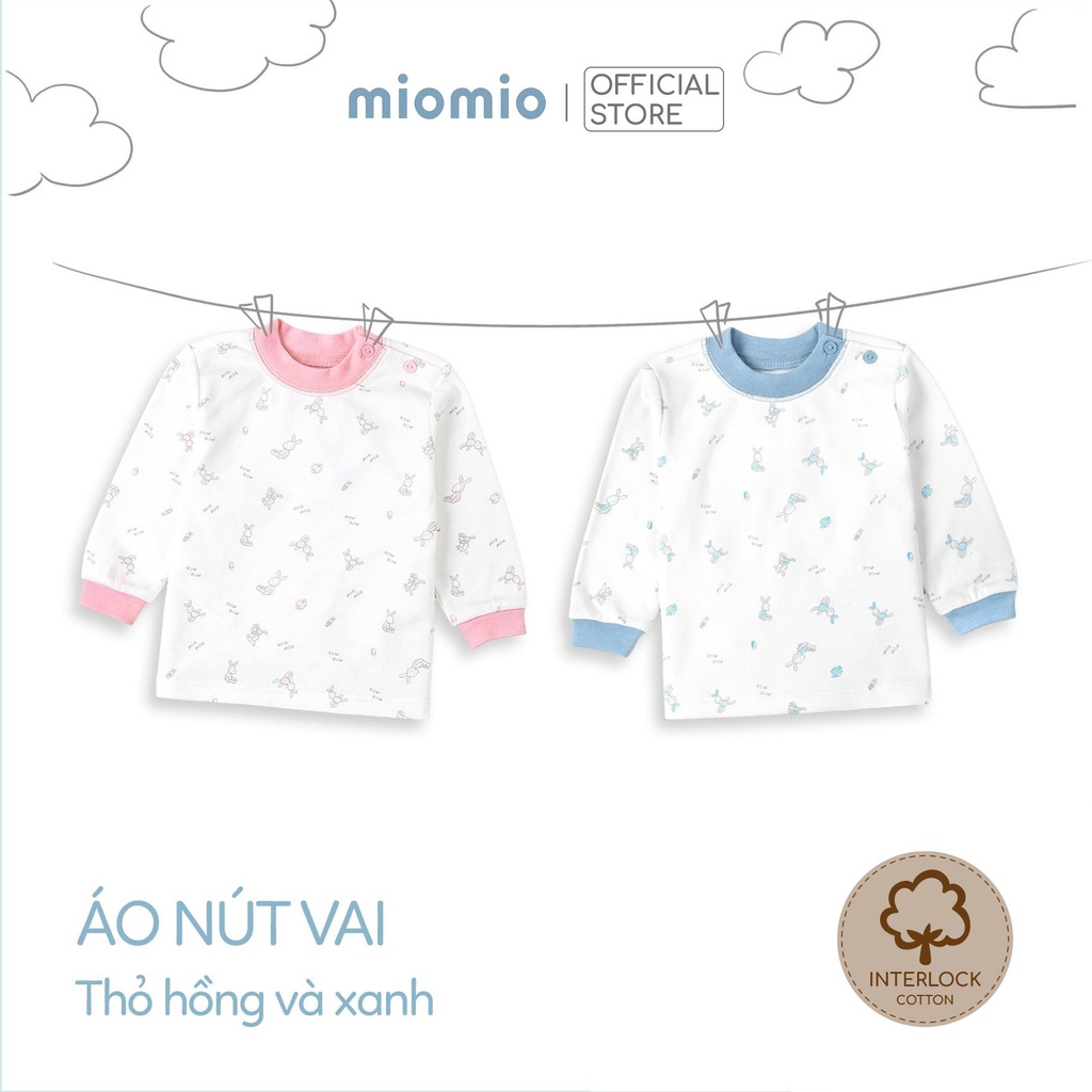 Áo Sơ Sinh Thu Đông, Nút Vai MIOMIO - Cho Bé Trai, Bé Gái (Từ 6-24 tháng), Vải Interlock Cotton.