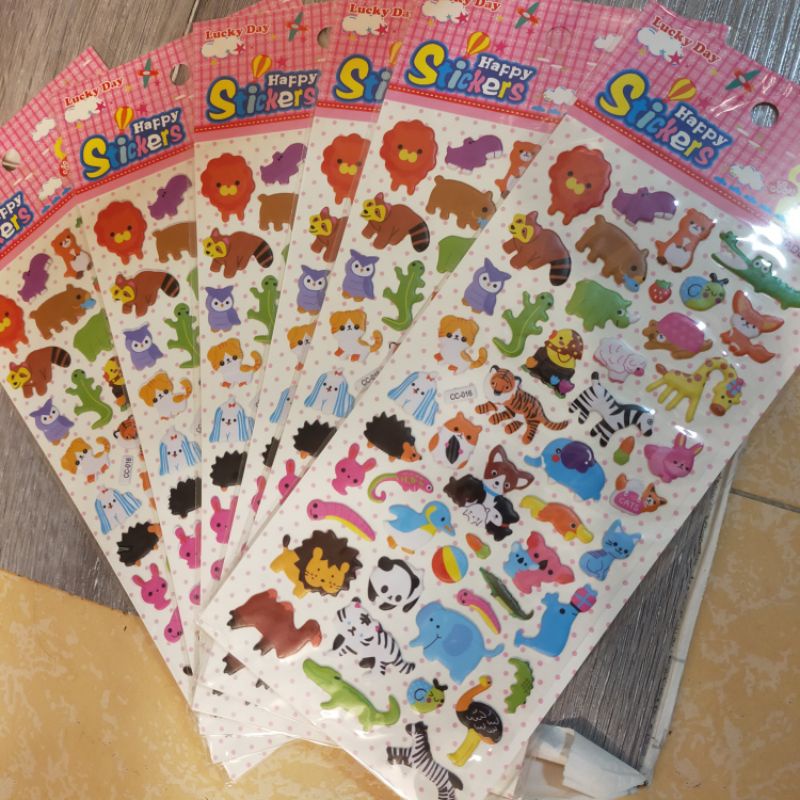 Sticker dán 3D Loạt Động Vật Dễ Thương