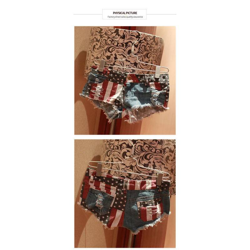 388# Quần short denim Siêu Ngắn Lưng Thấp Gợi Cảm Cho Nữ