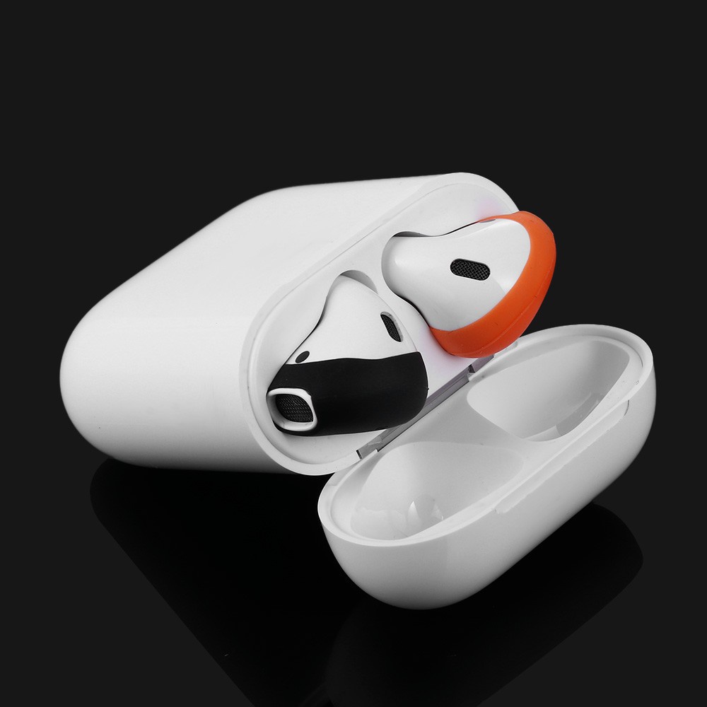 Set 2 vỏ bảo vệ tai nghe bằng silicon mềm siêu mỏng chống trượt thích hợp cho Airpods 1 2