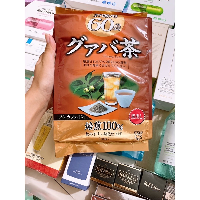 Trà Ổi Orihiro 60 túi lọc - Trà lá ổi Guava tea Nhật Bản Hỗ Trợ Giảm Cân