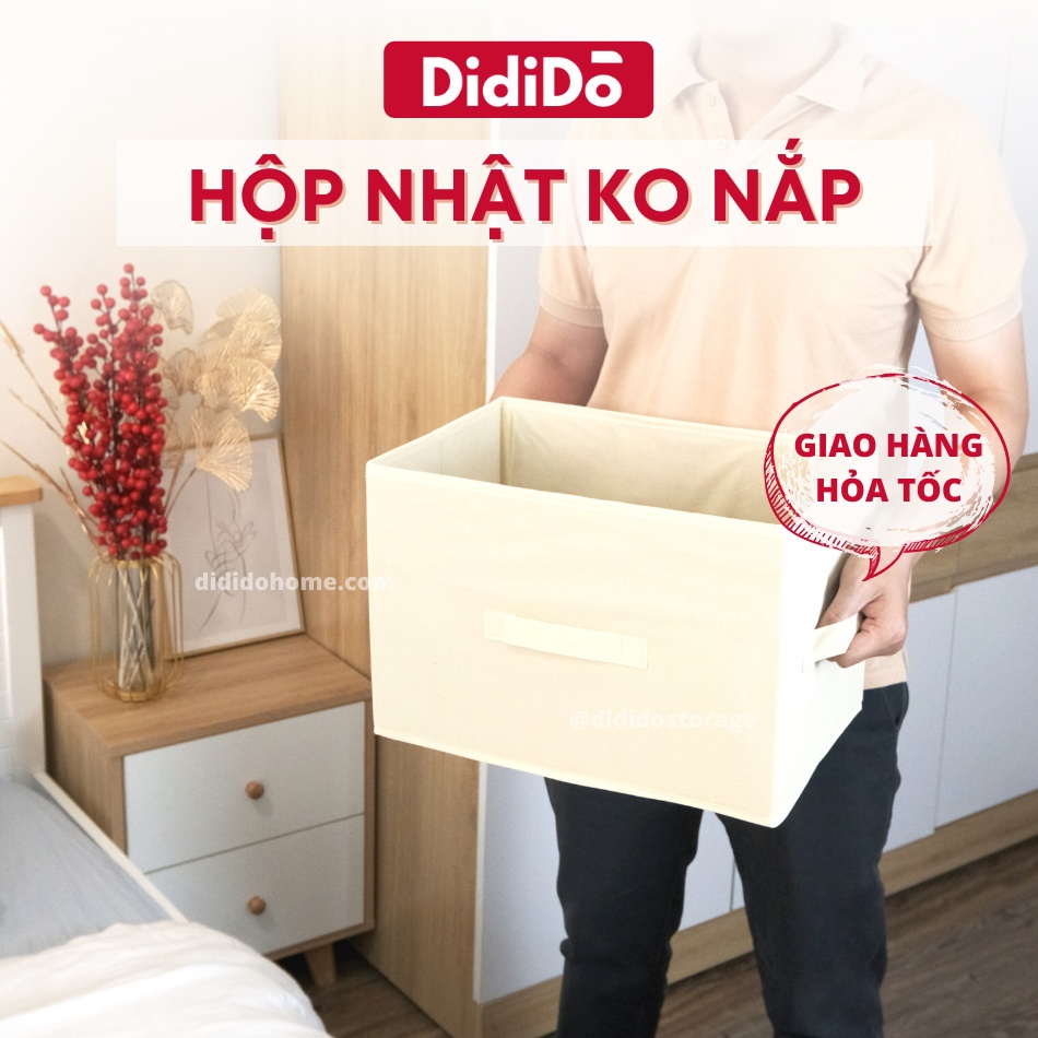 Set 2 hộp vải đựng đồ DidiDo phong cách Nhật Bản