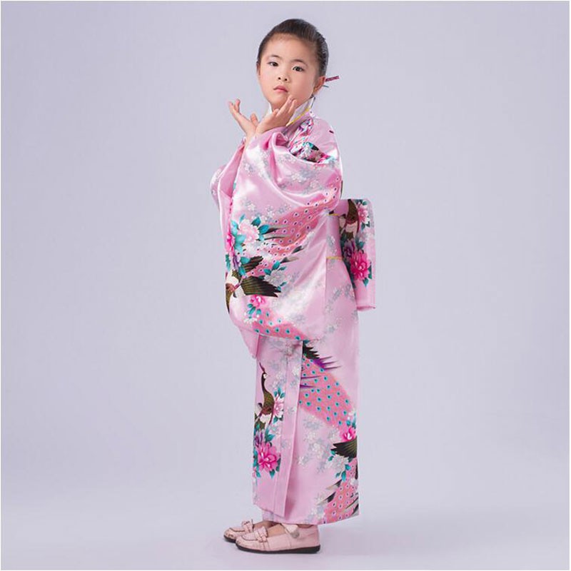 Bộ Đồ Kimono Truyền Thống Nhật Bản In Họa Tiết Yukata Dành Cho Bé Gái | BigBuy360 - bigbuy360.vn