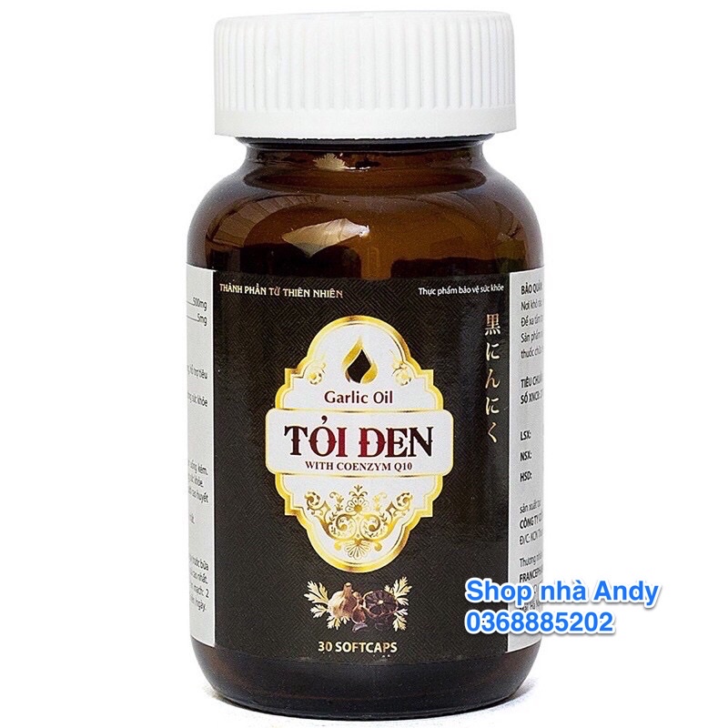 Tỏi đen With Coenzym Q10 giảm cholesterol và mỡ trong máu, hạn chế quá trình oxy hoá tăng cường sức đề kháng