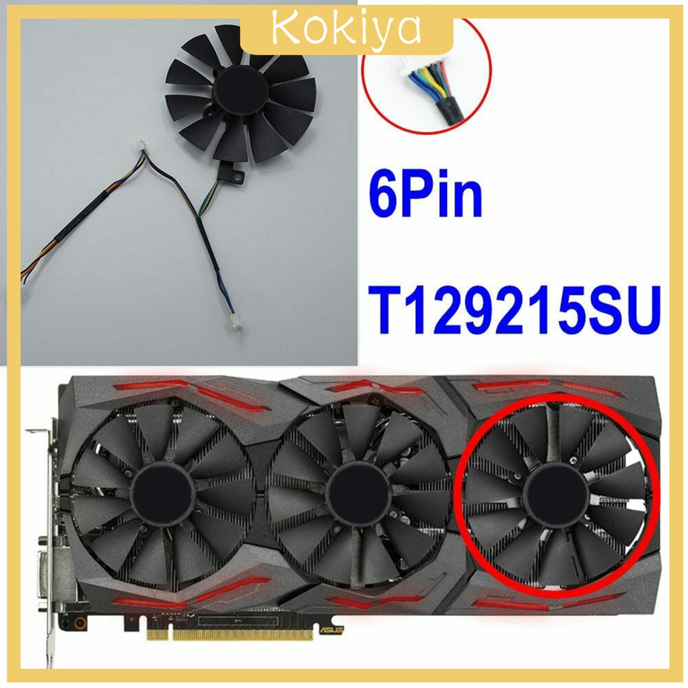 Set 3 Phụ Kiện Card Đồ Họa 87mm 4-pin Cho Asus Stx Gtx 980ti Gtx 1060