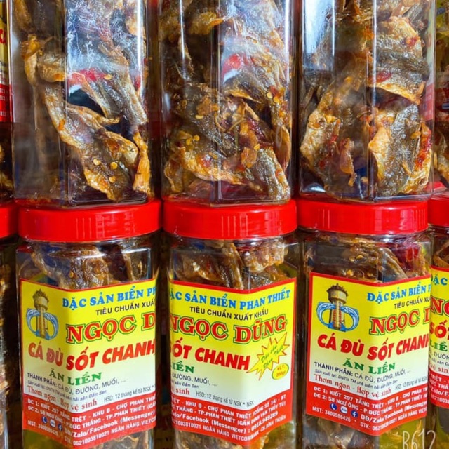 Cá Đù Sốt Chanh ( ăn liền ) là món ăn ngon của Shop Đặc Sản Biển Phan Thiết NGỌC DŨNG; Hộp 200 gram. HSD 12 tháng