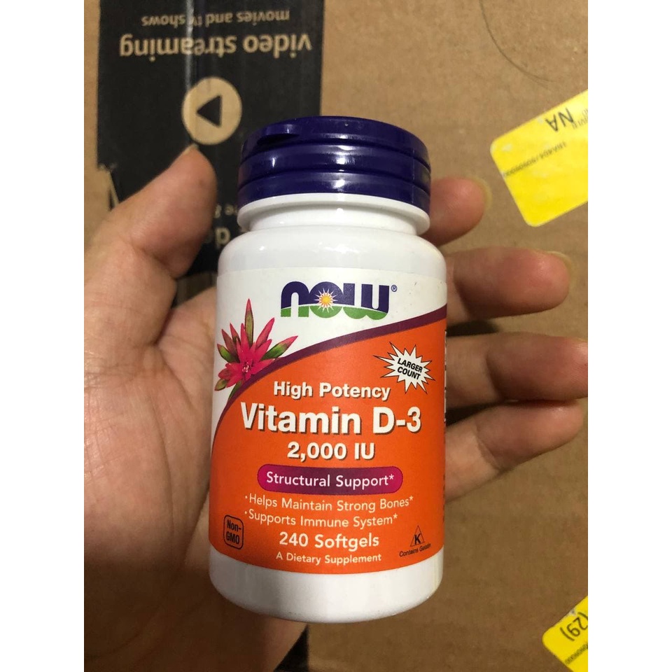 [EXP 2024] Viên Uống Now Vitamin D3 2000IU - Tăng Sức Đề Kháng Cơ Thể