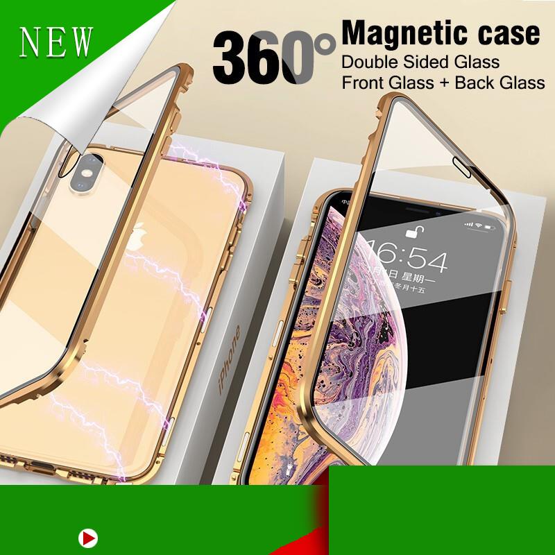 (Hàng Mới Về) Ốp điện thoại kính cường lực hai mặt cho iPhone 6 6s 7 8 plus X XR XS MAX 11 PRO MAX