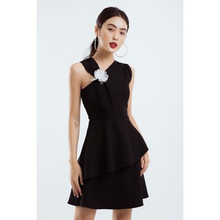 ĐẦM LỆCH VAI PHỐI NƠ HOA - D1167