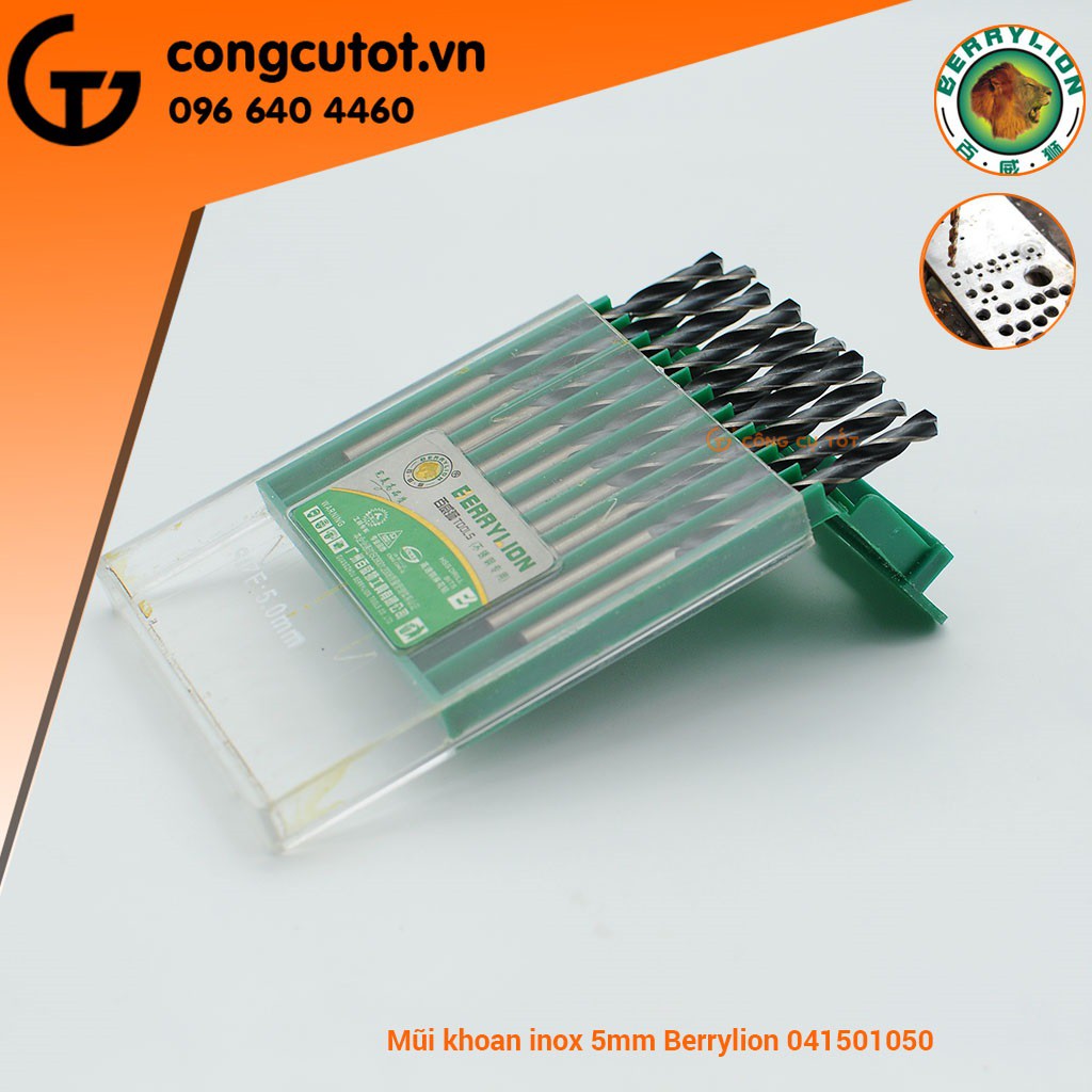 MŨI KHOAN INOX 5MM BERRYLION 041501050