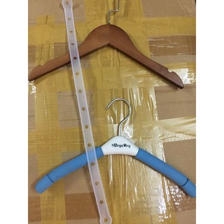 Combo Móc Trẻ Em 10C Gỗ Nâu, 20C Móc Đệm và 20C Dây Lạt Nhựa