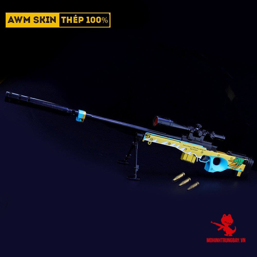 Mô Hình PUBG AWM Skin Agent Banana  Max Size Cao Cấp Tặng Kèm Full Phụ Kiện Và Kệ Trưng Bày