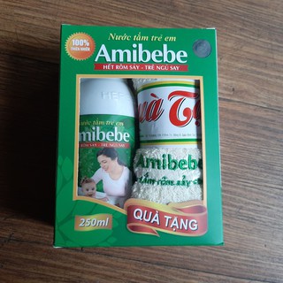 Nước tắm trị rôm sẩy amibebe 250ml (tặng quà)