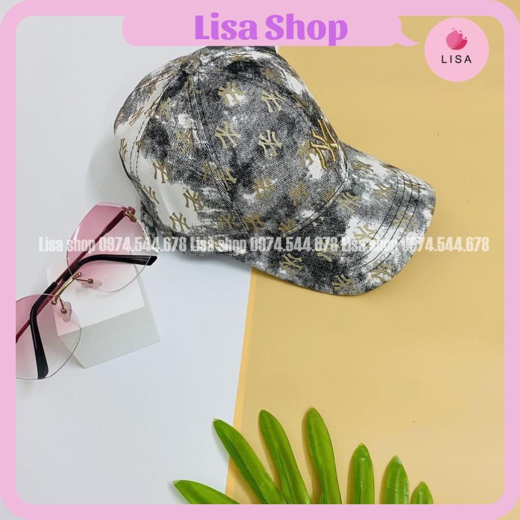 [HOTTREND- CAO CẤP] Mũ lưỡi trai, nón lưỡi trai thêu logo chữ, họa tiết loang cực phong cách cho nam, nữ Lisa, M36