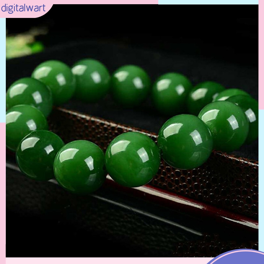 Vòng tay co giãn màu xanh ngọc bích kích thước 10mm