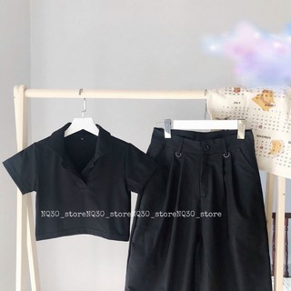 Quần baggy xếp ly phối khoen ❤