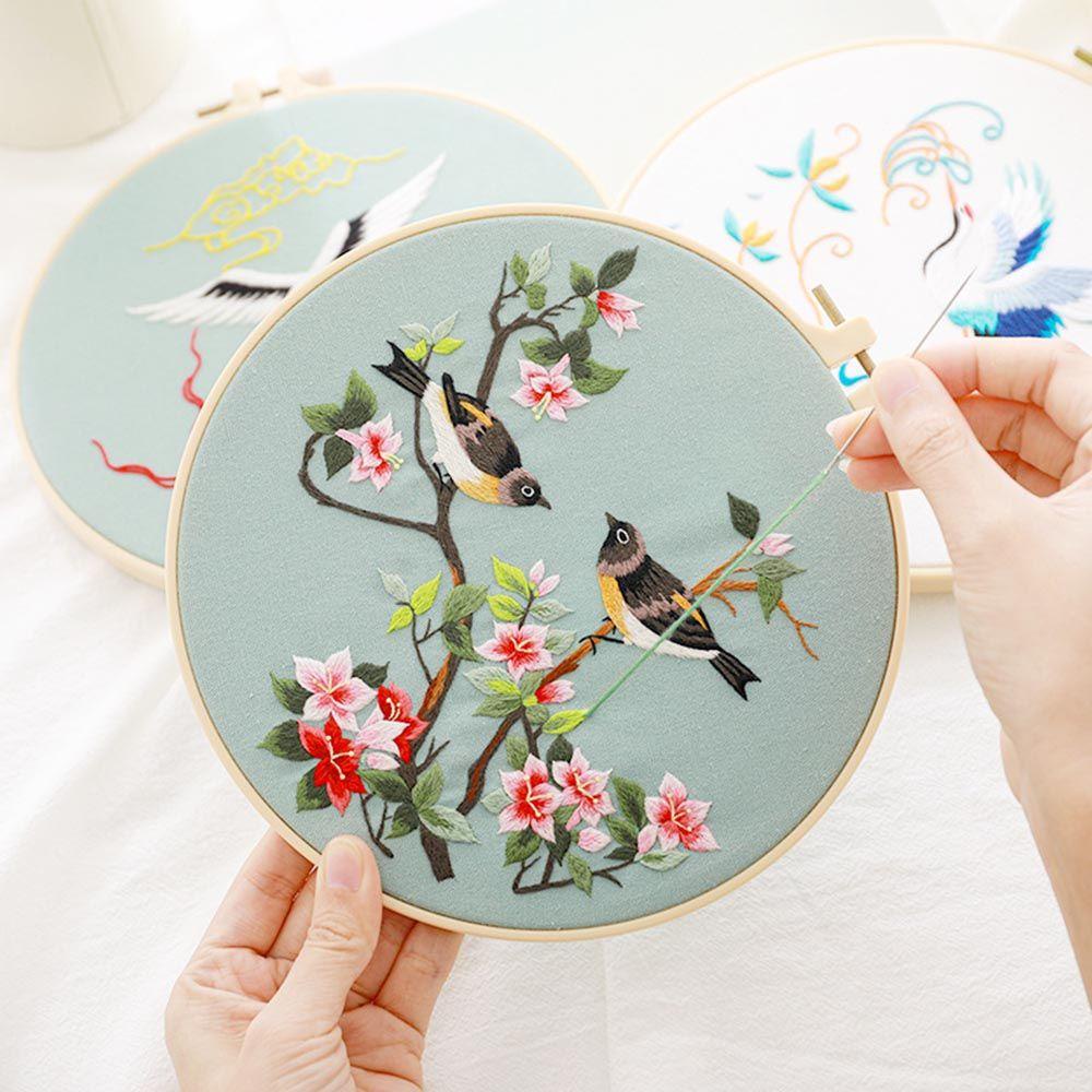 Vòng Thêu Hoa Thủ Công DIY Dùng Trang Trí Nhà Cửa