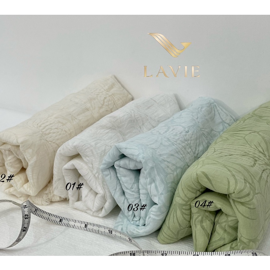 Vải Xô Hoa 2333 Cao Cấp mềm mại nhà Lavie thấm hút mồ hôi tốt, vải may quần áo, khăn