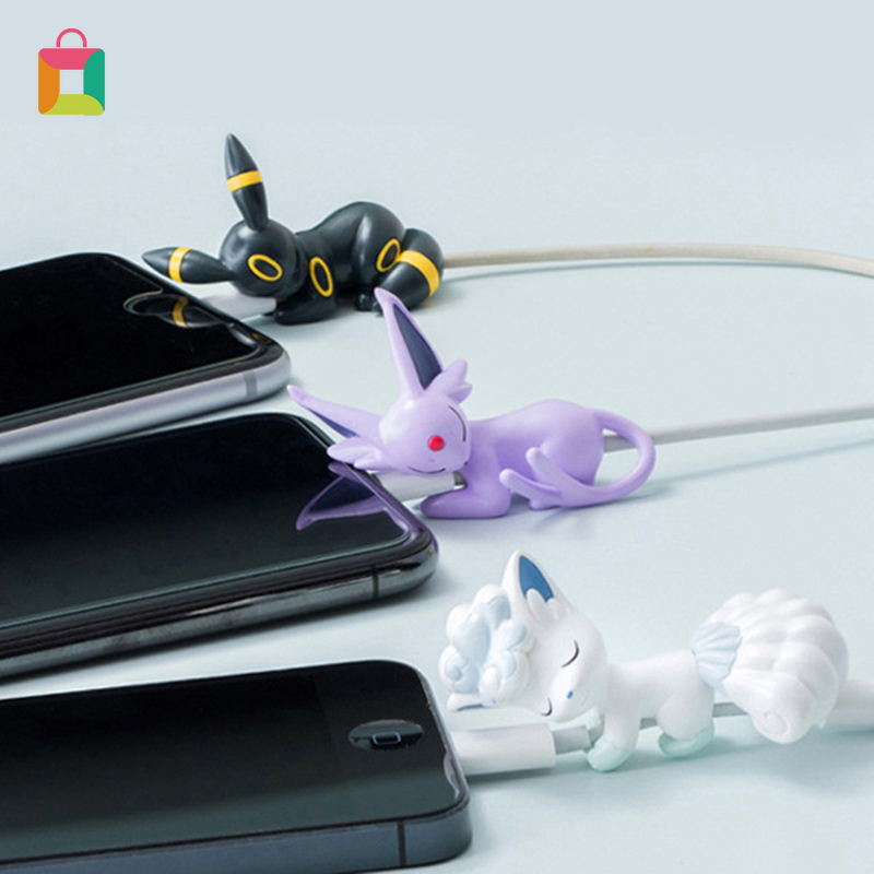 Vỏ bảo vệ dây cáp hình thú vật Pokemon dễ thương