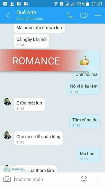 DUNG DỊCH VỆ SINH CAO CẤP ROMANCE