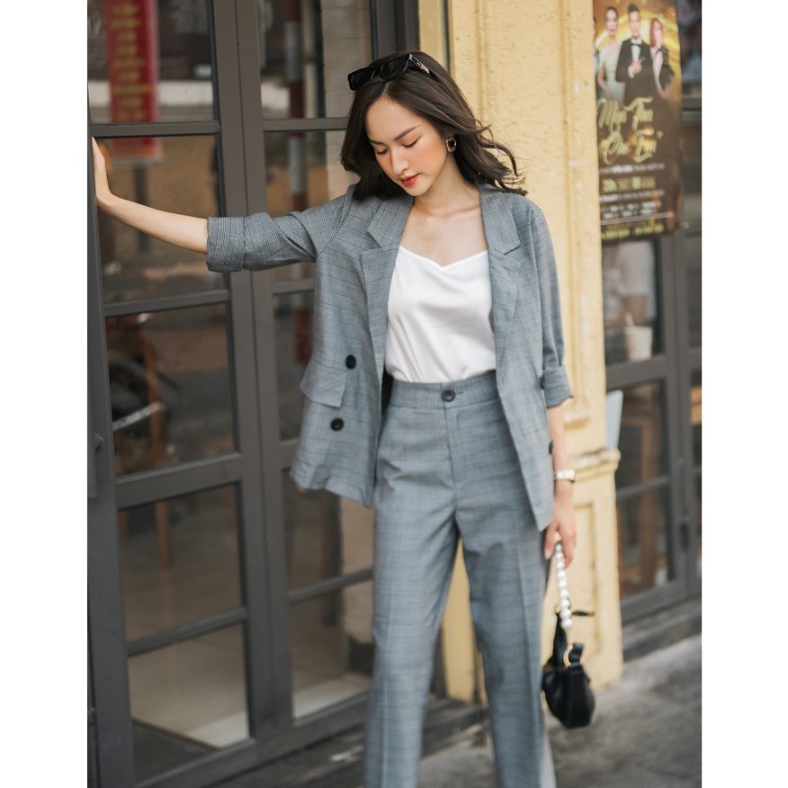 [ HÀNG CÓ SẴN ]Set vest nữ Caron blazer nữ phong cách cơ bản trẻ trung năng động (Áo vest + Quần âu)