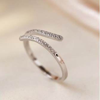 Nhẫn nữ mạ bạc 925 cao cấp thiết kế hàn quốc free size dễ điều chỉnh trang sức CINLA N003