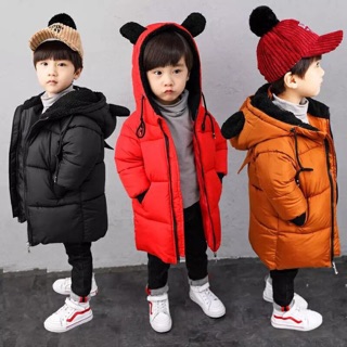 Áo khoác phao dáng dài đủ size cho bé 90-130.hàng od 7-10 ngày