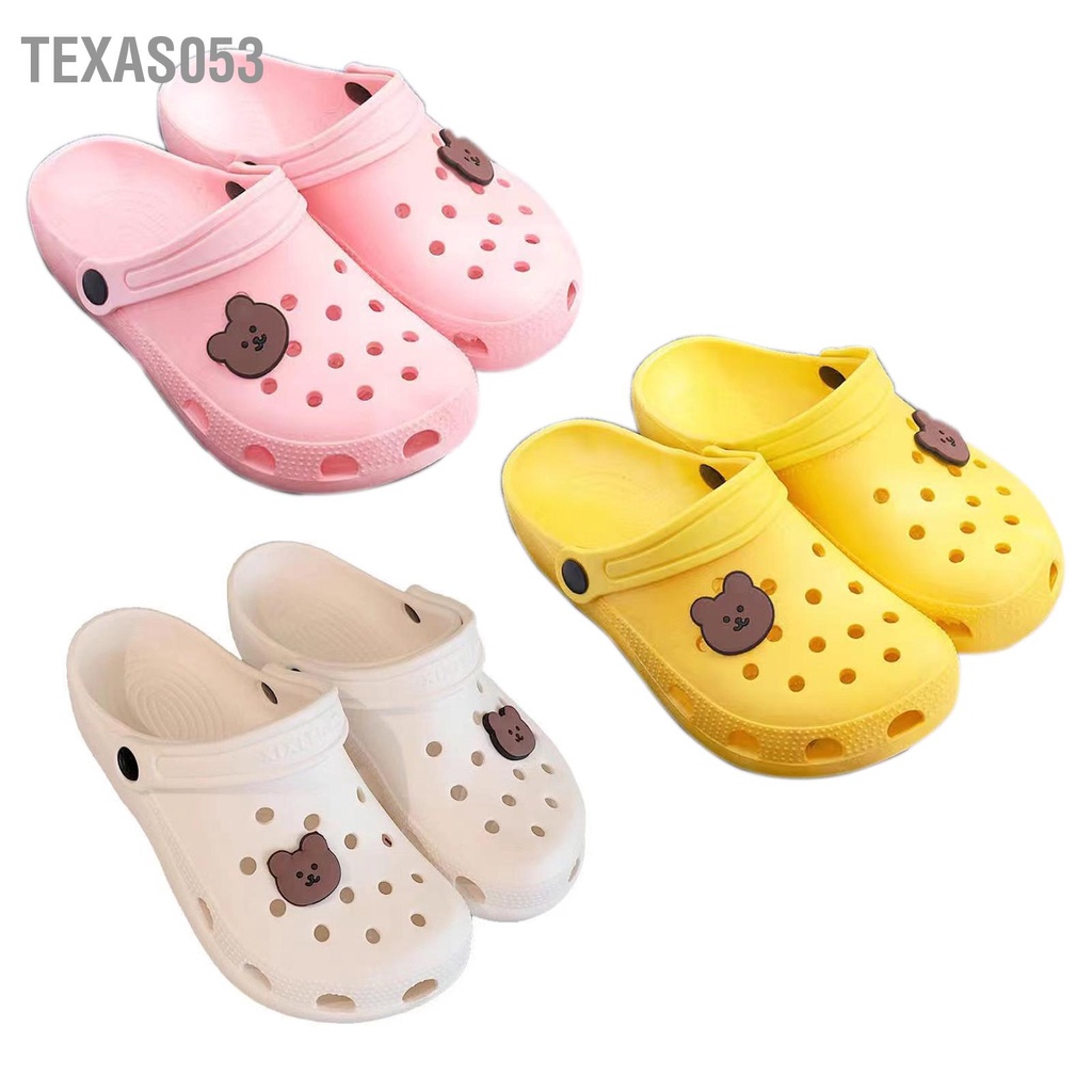 Texas053 Giày guốc đáng yêu Hai Mang Ngăn Trượt Mẫu Dễ Thương Dép Mùa Hè Thường Dành Cho Phụ Nữ