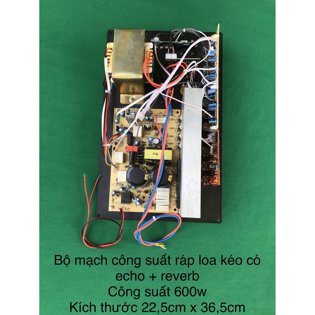 Bộ mạch công suất đơn 600w có echo, reverb