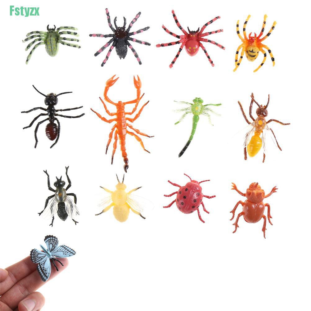 fstyzx 12pcs Plastic Insect Reptile Model Figures Kids Party Bag gift Novelty Animal Toys