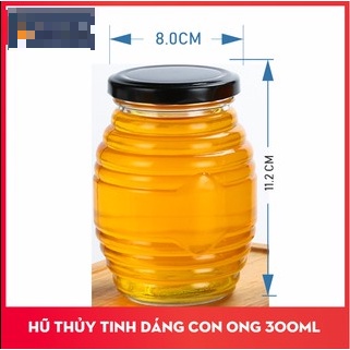 Lọ Thủy Tinh Đựng Mật Ong/Hũ Thủy Tinh Con Ong