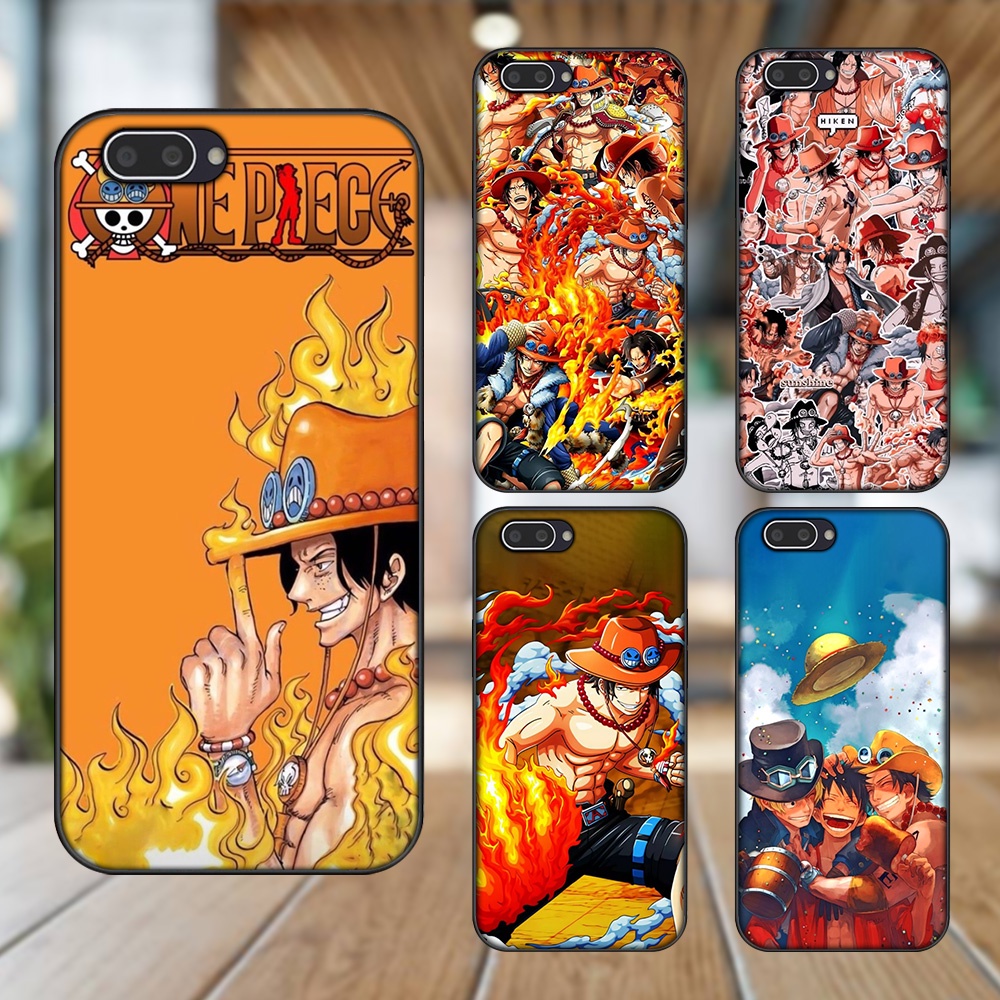 Ốp lưng Oppo A3S viền đen in hình Ace One Piece