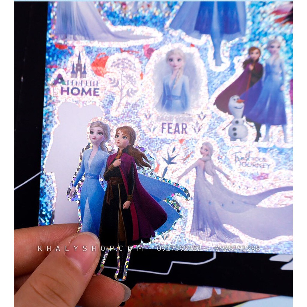 Tranh cạo tô màu hình công chúa Anna Elsa (Frozen) siêu hot cho trẻ em bé gái - 18NFZZYBJHR
