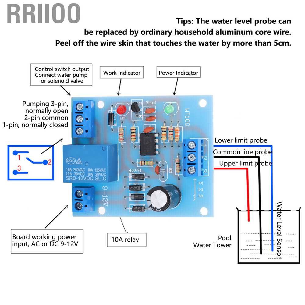 Mạch Điều Khiển Mực Nước Tự Động 12v