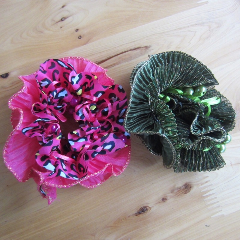 Buộc tóc vải ren có dọ cho nữ