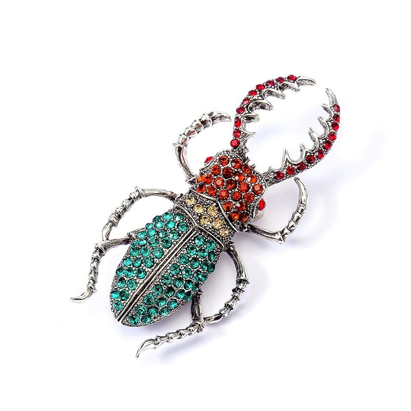 Ghim cài áo hình côn trùng đính đá thời trang