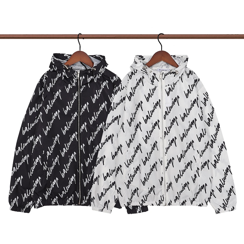 ❤ Balenciaga-------Áo Khoác Cardigan Tay Dài Chống Nắng In Họa Tiết Toàn Thân Cho Cặp Đôi