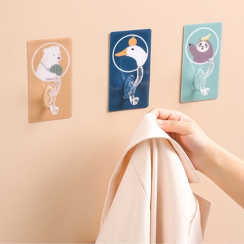 Móc dán tường hình thú, miếng dán chịu lực - M2