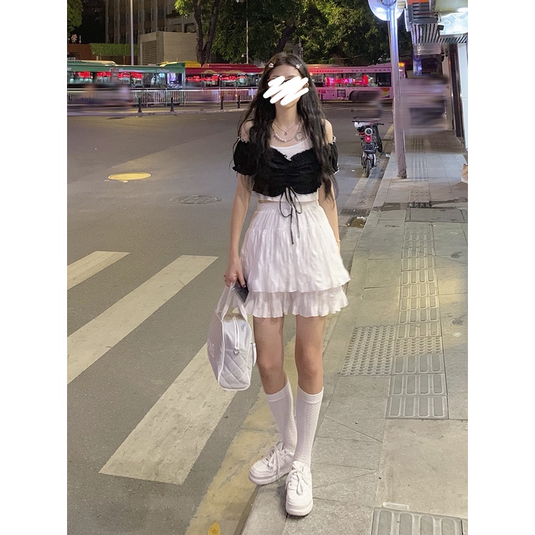 SUXI Áo Thun Tay Ngắn Trễ Vai Thiết Kế Mới Thời Trang Mùa Hè Dành Cho Nữ