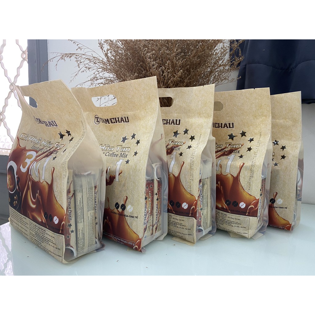 Combo 5 bịch Cà phê hoà tan 3 in 1 Tâm Châu 850G/ 1 bịch | BigBuy360 - bigbuy360.vn