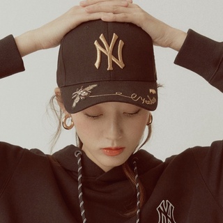 [ Chính Hãng ] Mũ MLB Gold Bee Structured Ball Cap Màu Đen ( 32CPFN111-50L ) | PiuPiu Authentic