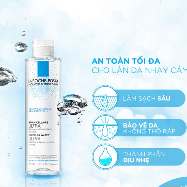 Nước Làm Sạch Sâu Và Tẩy Trang La Roche-Posay Dành Cho Da Nhạy Cảm 400ml