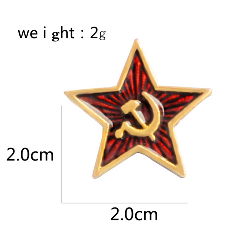 mkilni.vn Ghim cài áo hình biểu tượng ngôi sao/búa liềm USSR