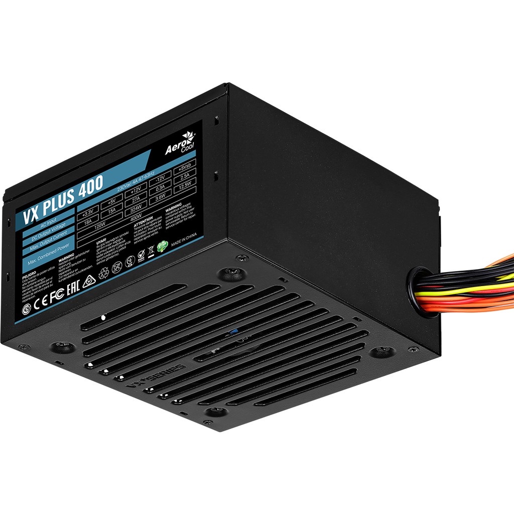 Nguồn Aerocool 400W VX New box dùng cho PC bảo hành 36 tháng hàng chính hãng