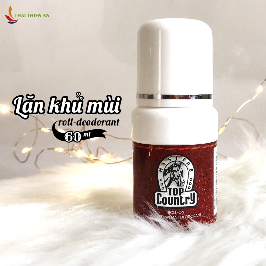Lăn khử mùi cơ thể hương nước hoa cổ điển TOP COUNTRY Thái Lan 60ml - chai