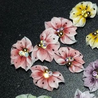 Hoa bột nail [ Ảnh thật] Hoa 3D gắn móng tay