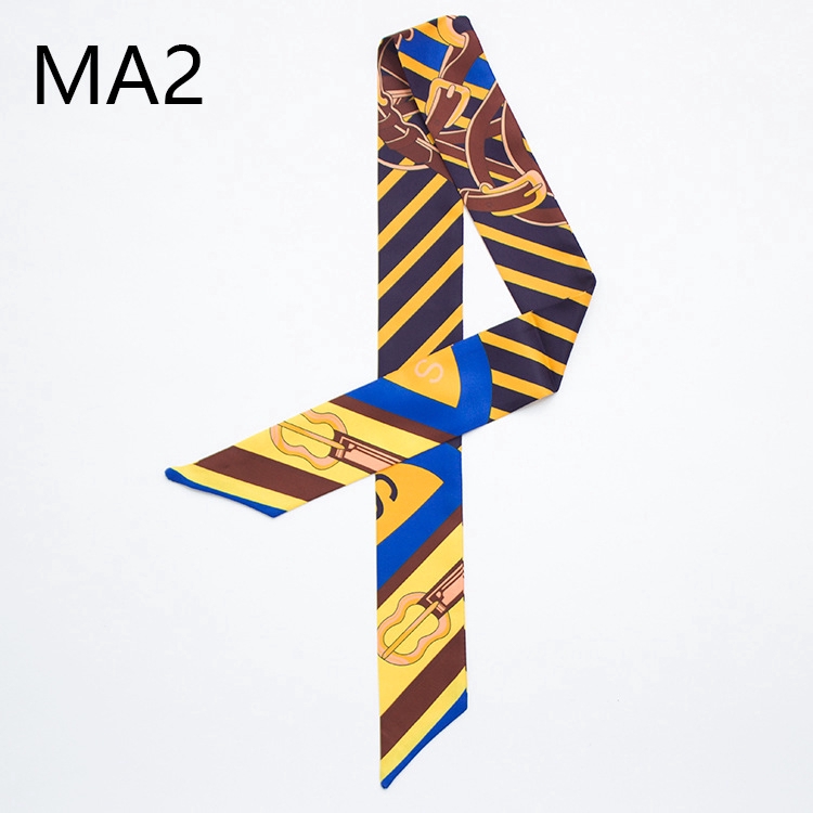 Khăn Ruy Băng EFAN Bằng Lụa Họa Tiết Kẻ Sọc Dài 100cm