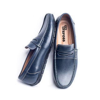 Giày lười da thật nam 100% TEFOSS HN153 cao cấp