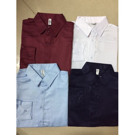[Có Ảnh Thật Tại Shop] Áo sơ mi dài tay cổ trơn các màu bán chạy | BigBuy360 - bigbuy360.vn