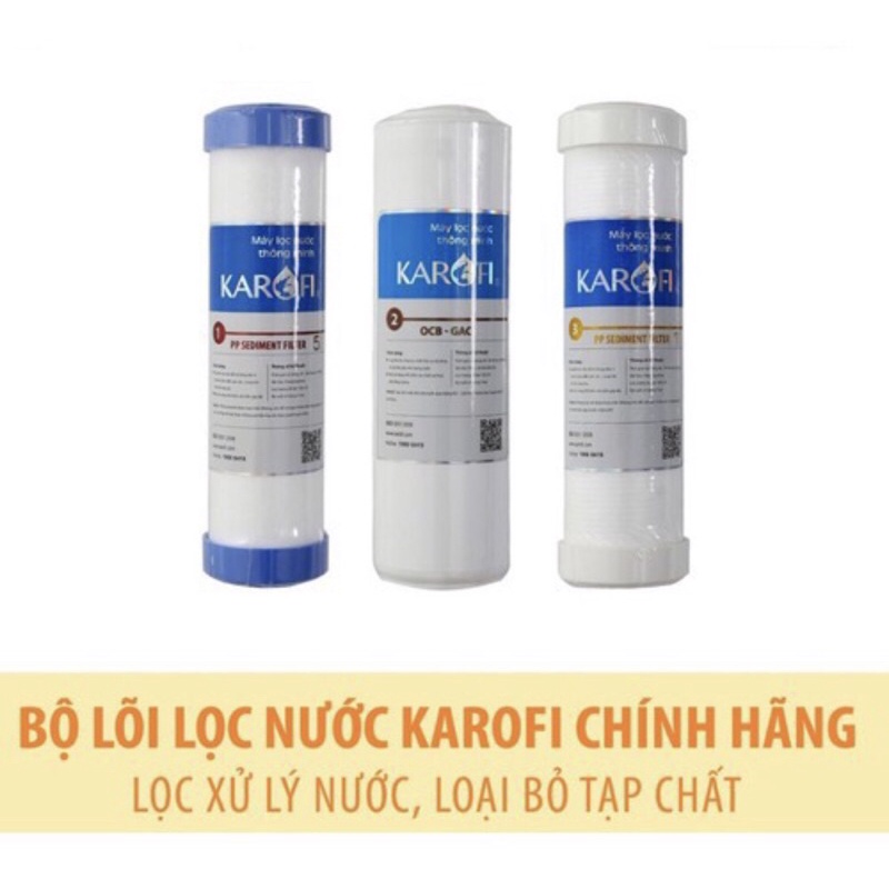 Lõi Lọc Nước Karofi 1-2-3-4 Chính Hãng